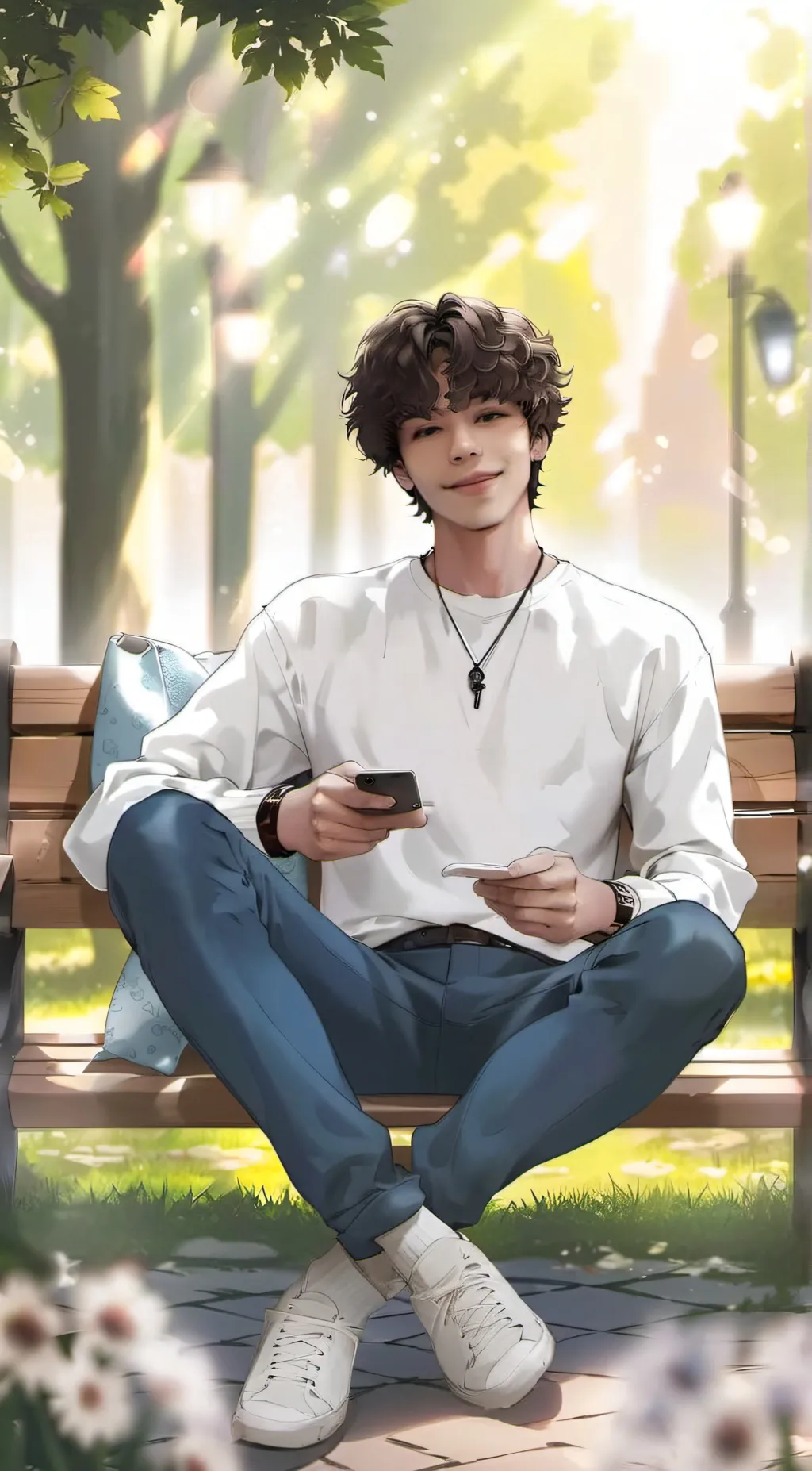 ai character: hot guy background