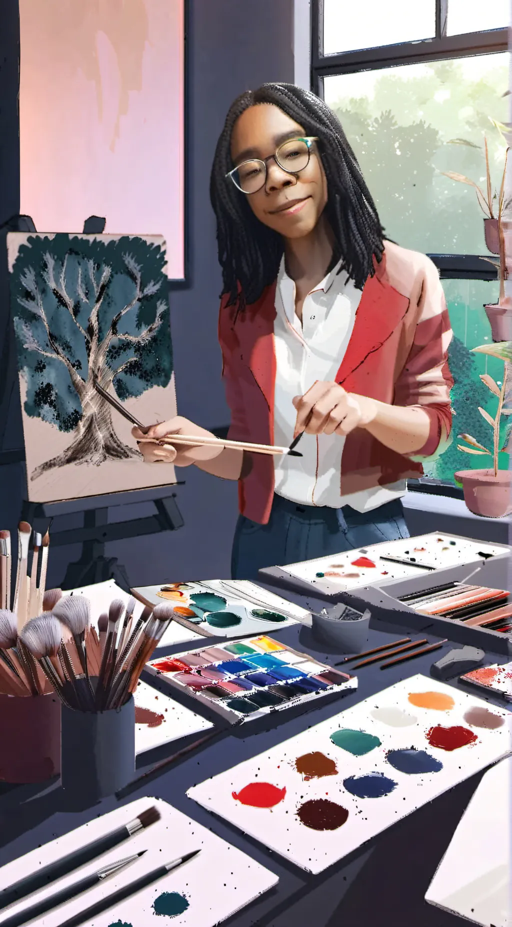 ai character: Ellyse background