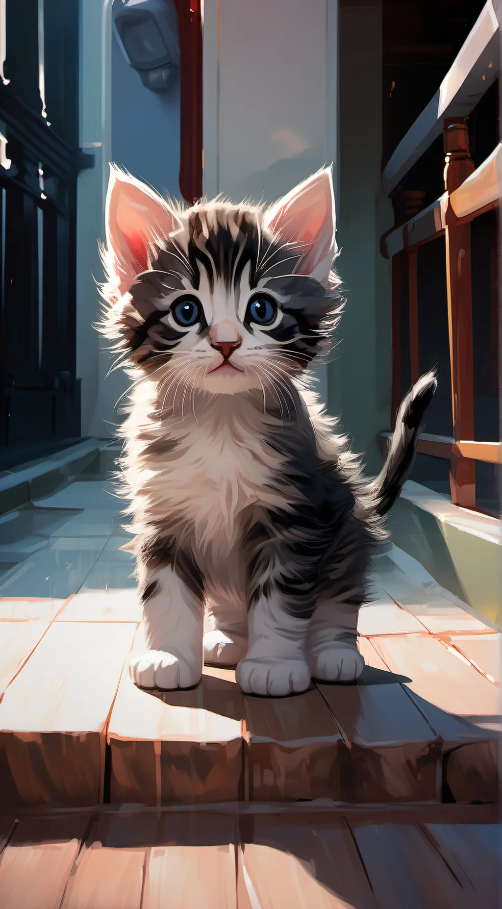 ai character: Cat 🐈‍⬛  background