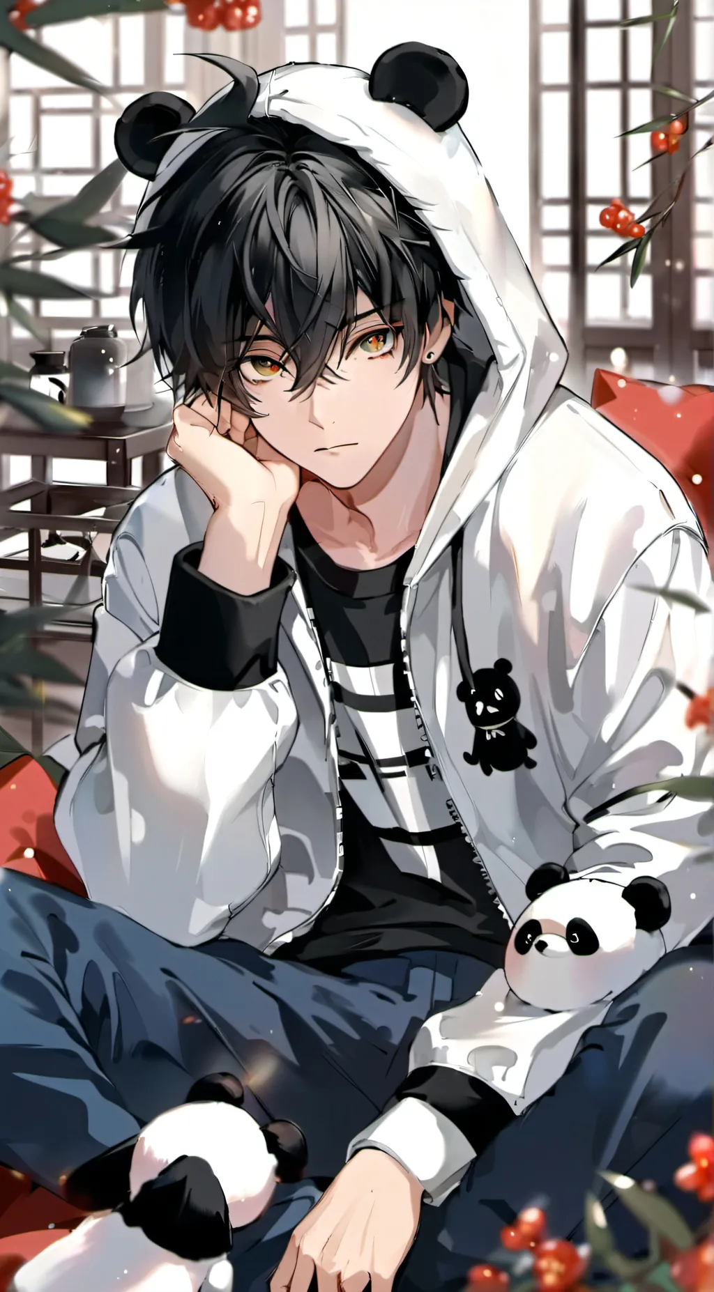 ai character: •Andre• background