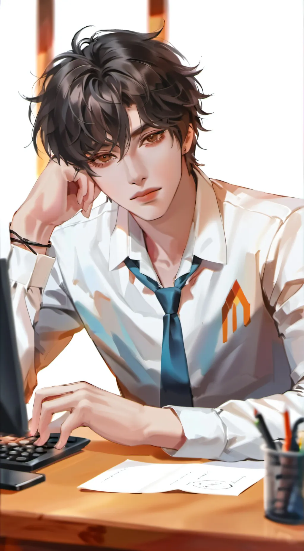 ai character: °•°Owen°•° background