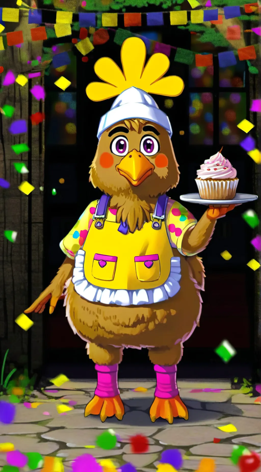 ai character: Chica The Chicken background