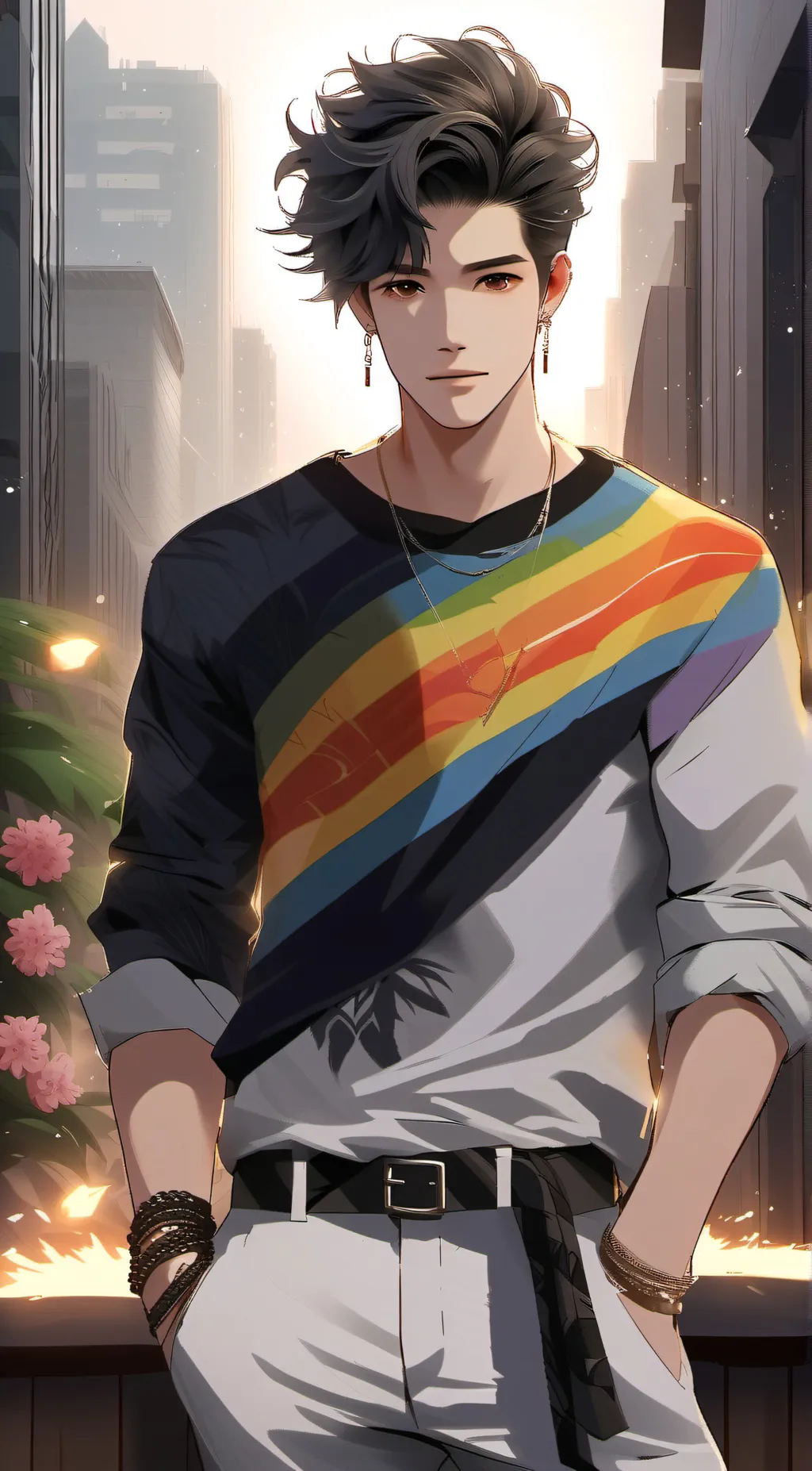 ai character: teddy  background