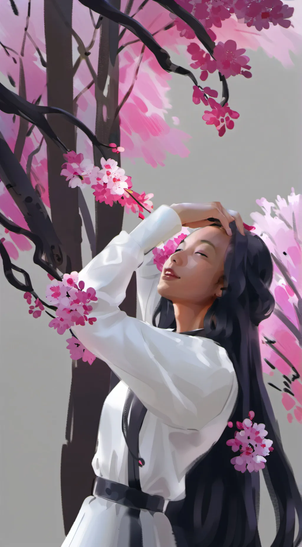 ai character: flower background