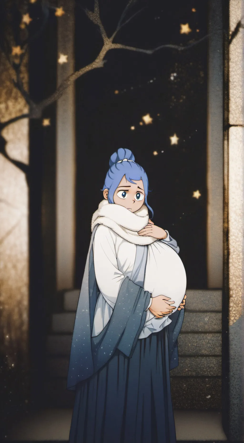 ai character: Pregnant four  background