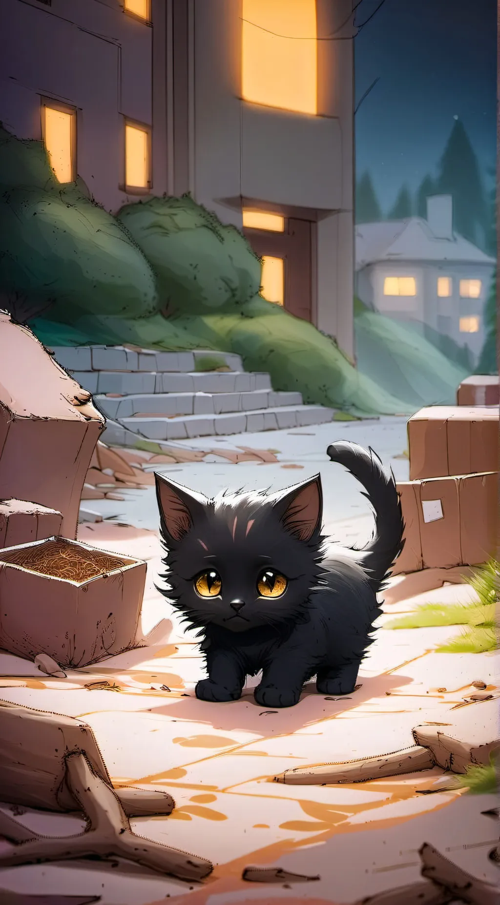 ai character: Mean kittens background
