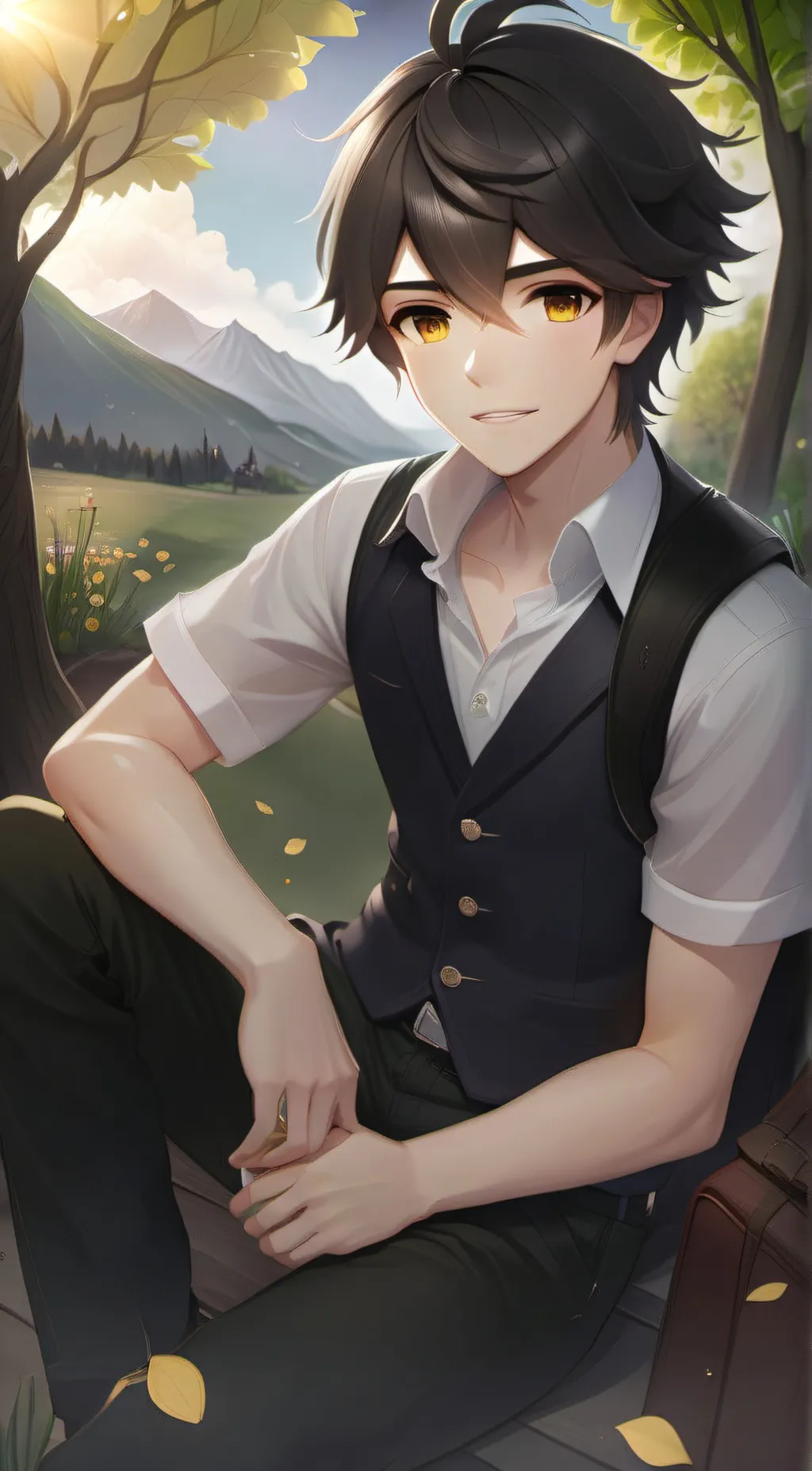 ai character: Caleb  background