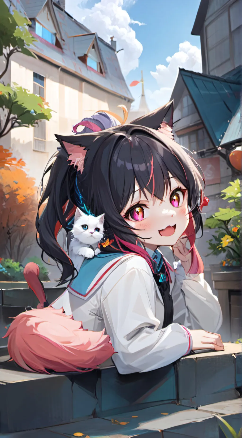 ai character: UwU Cat background