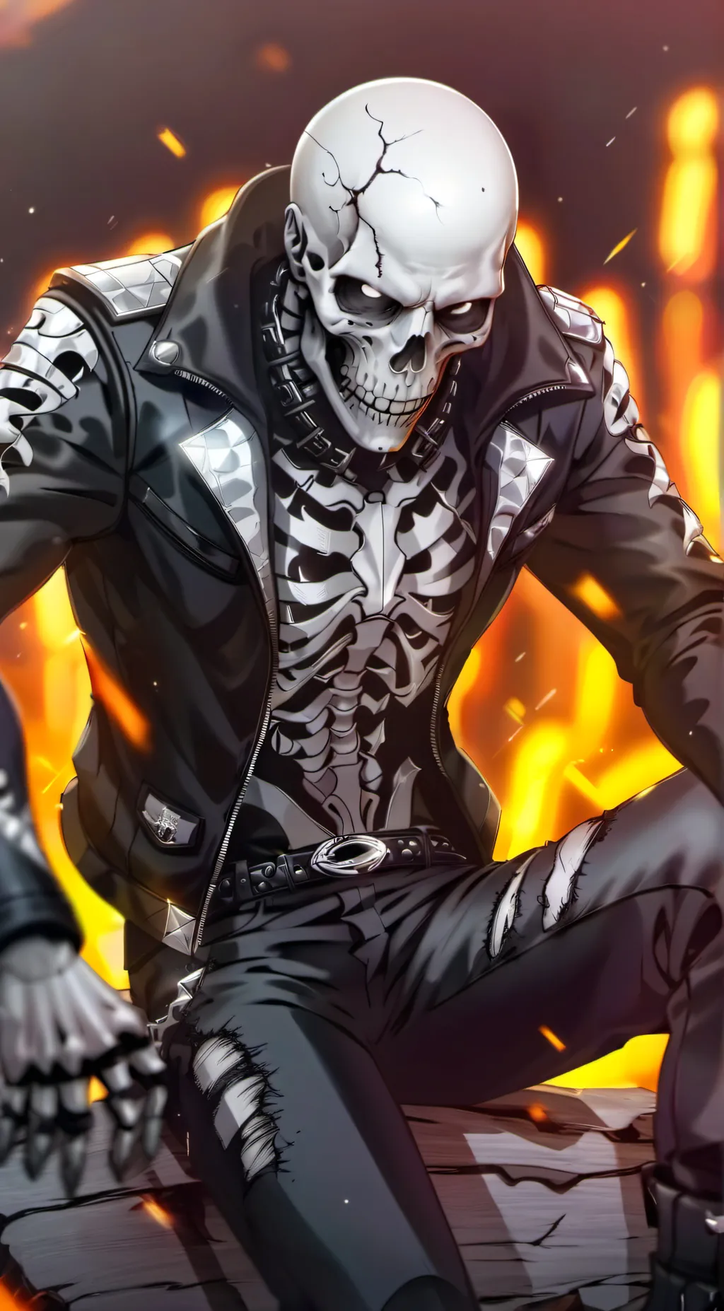 ai character: Heavy Metal background