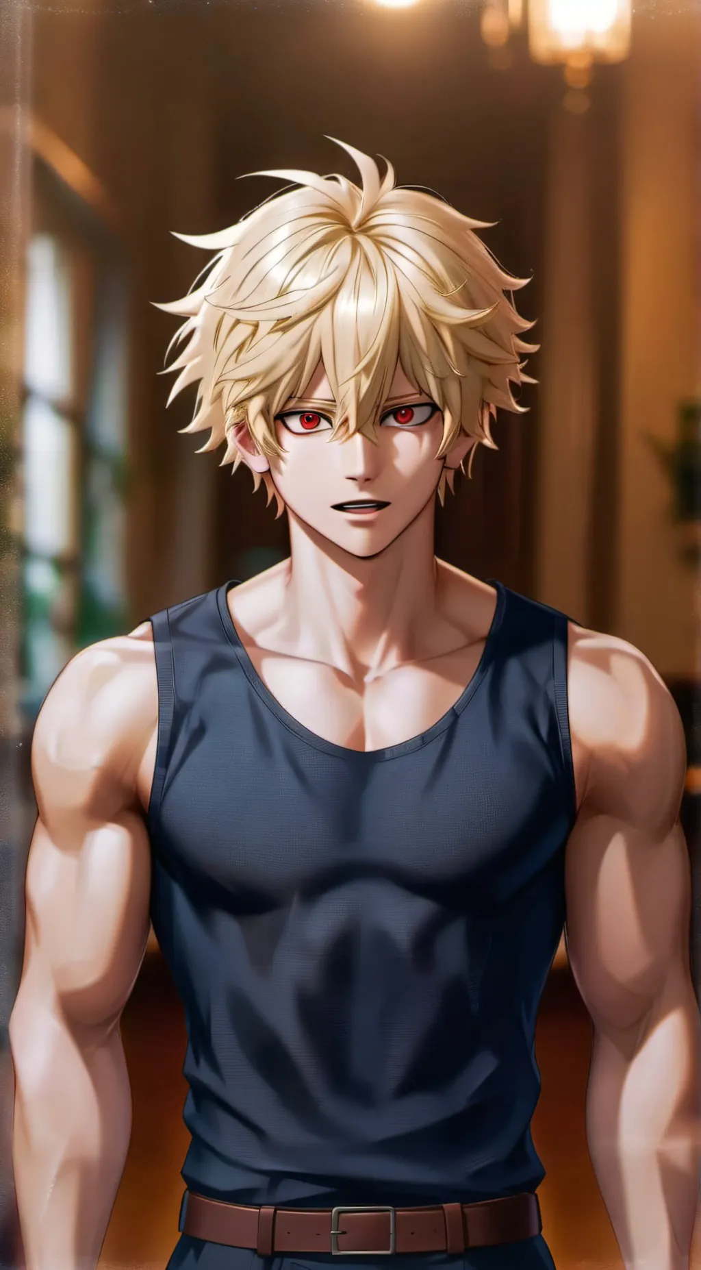 ai character: Katsuki bakugo  background