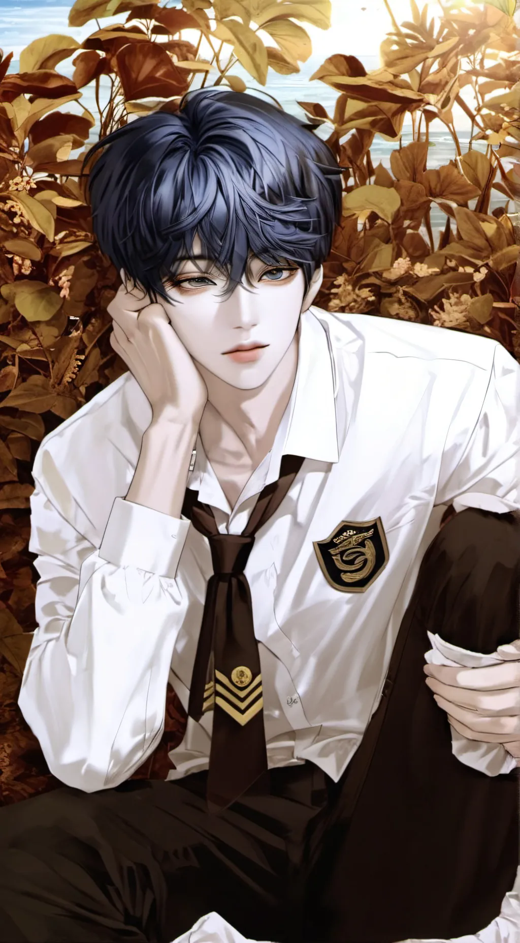 ai character: Levi>~<  background