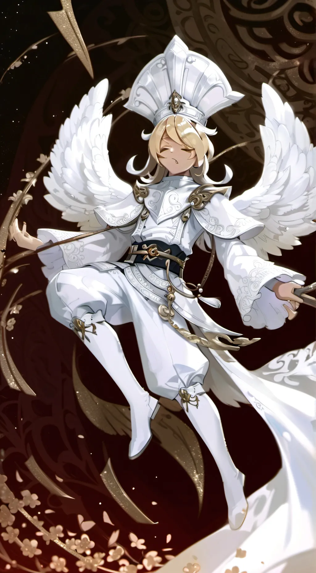 ai character: Pure vanillaCookie background