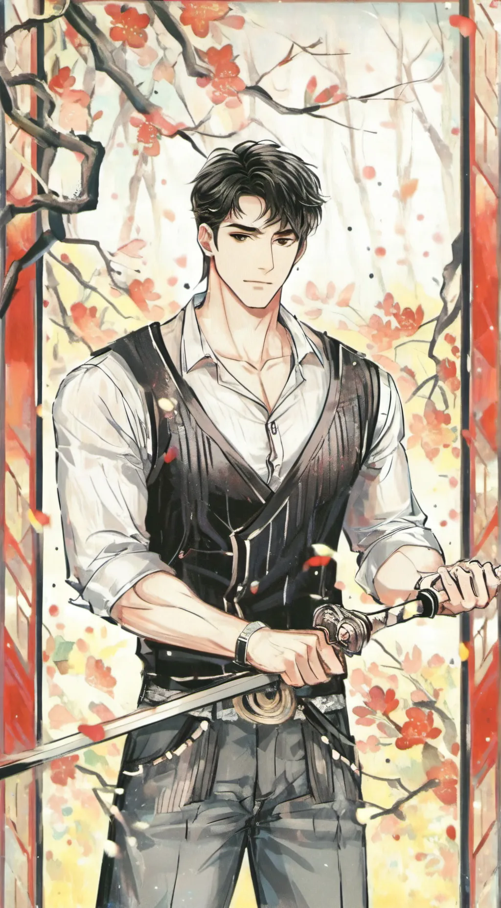 ai character: crayon background