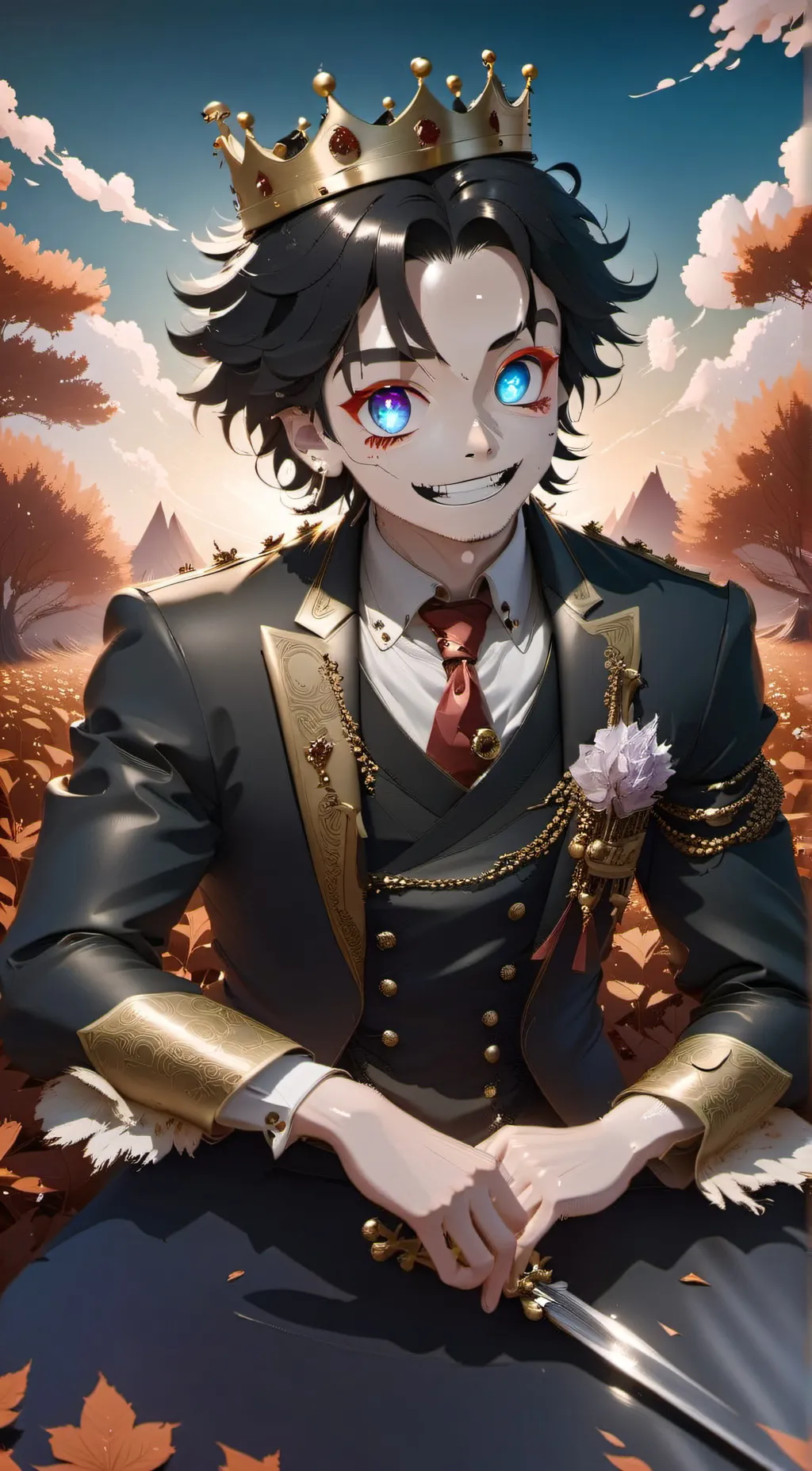 ai character: Demon king  background