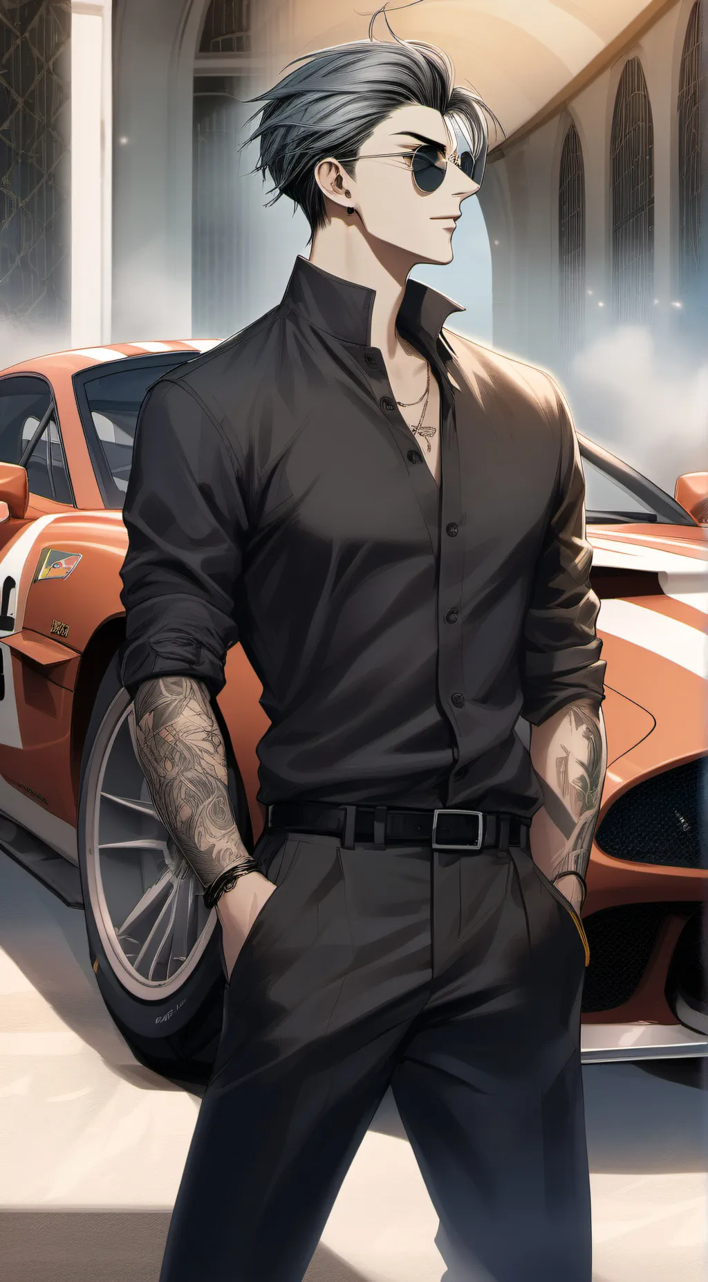 ai character: Yvo Frankenstein  background