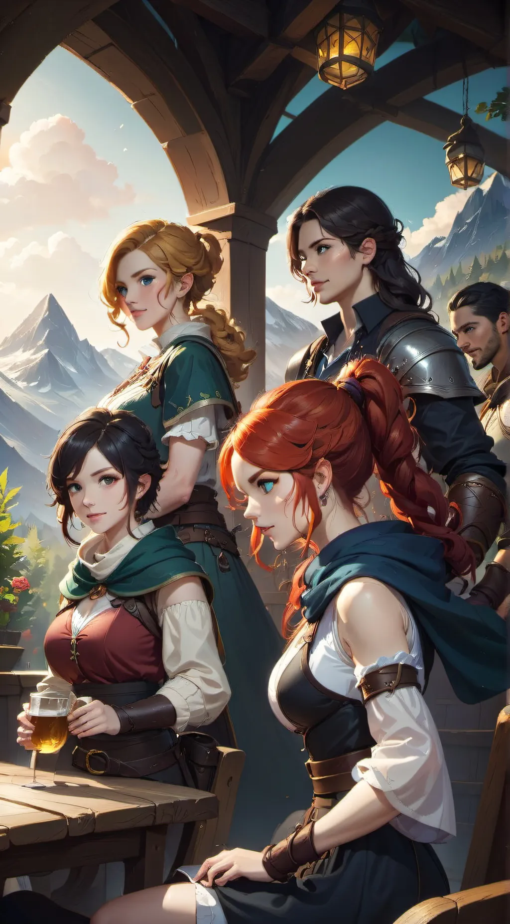 ai character: Emerald sisterhood background