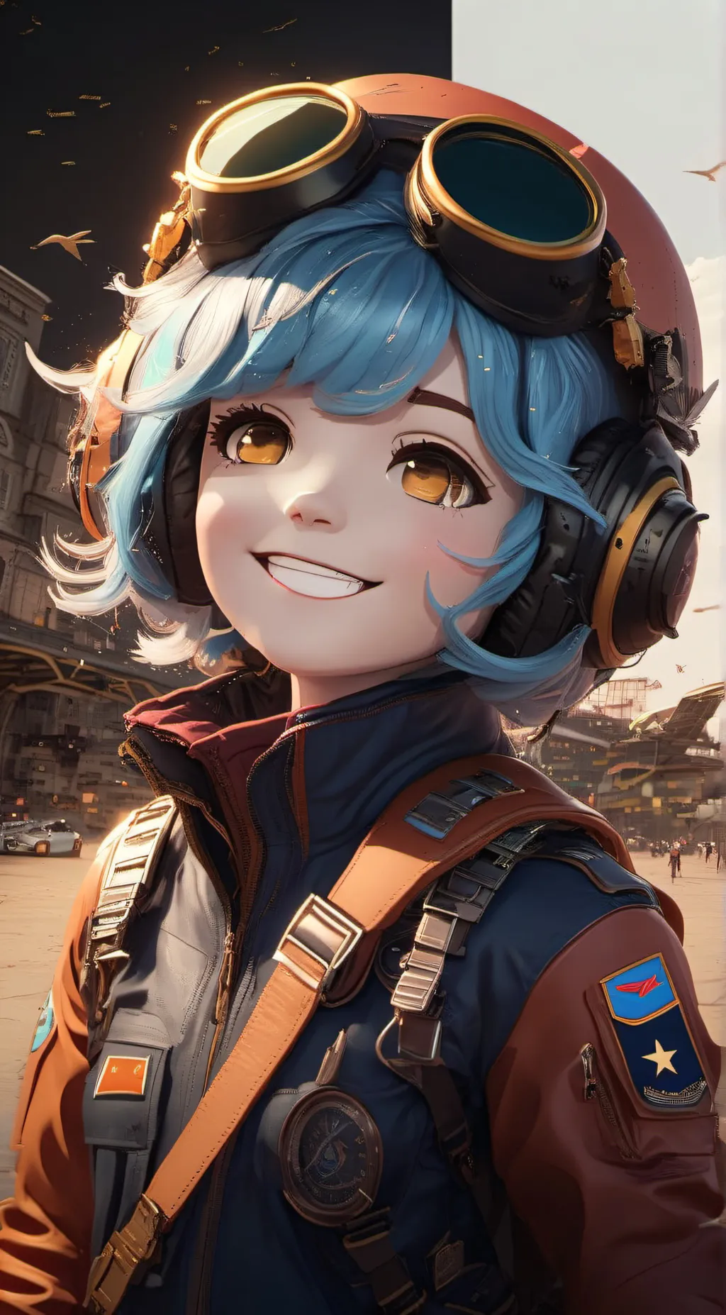 ai character: sky background