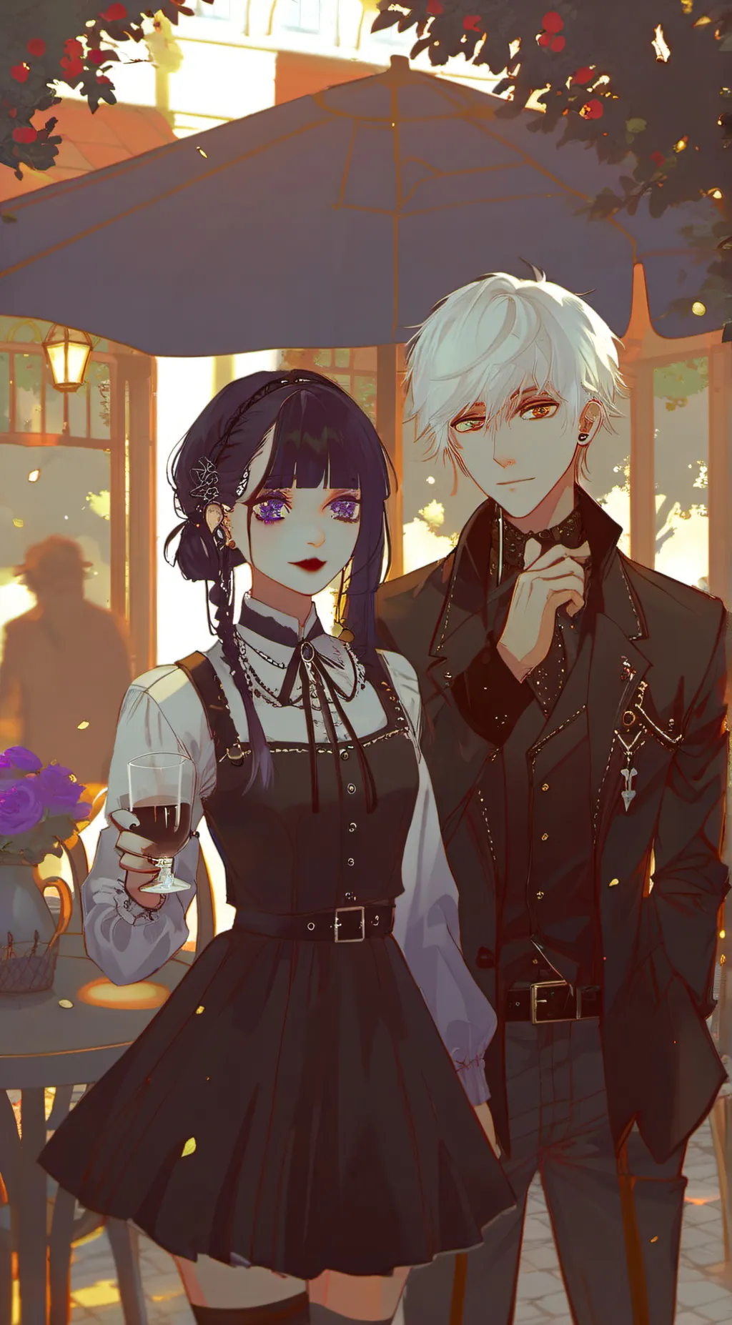 ai character: Seraphina and Arlo background