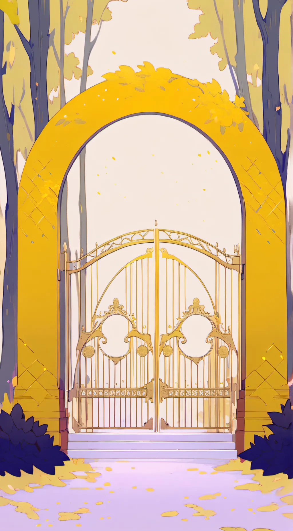 ai character: meeting in heavan background