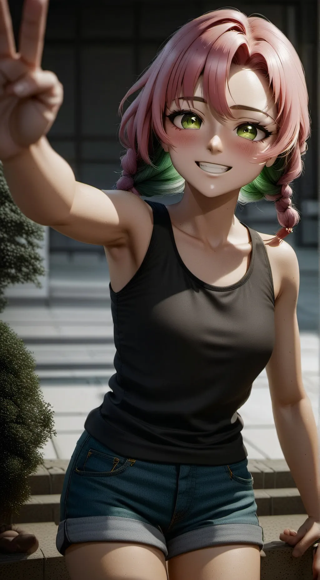 ai character: Hashira sleepover background