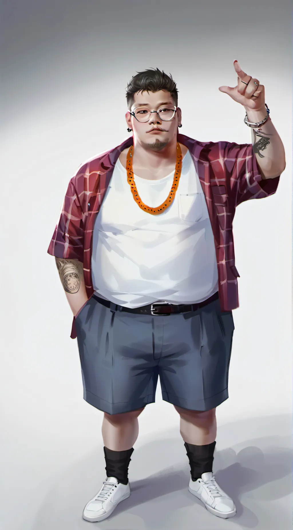 ai character: Big Nerd background