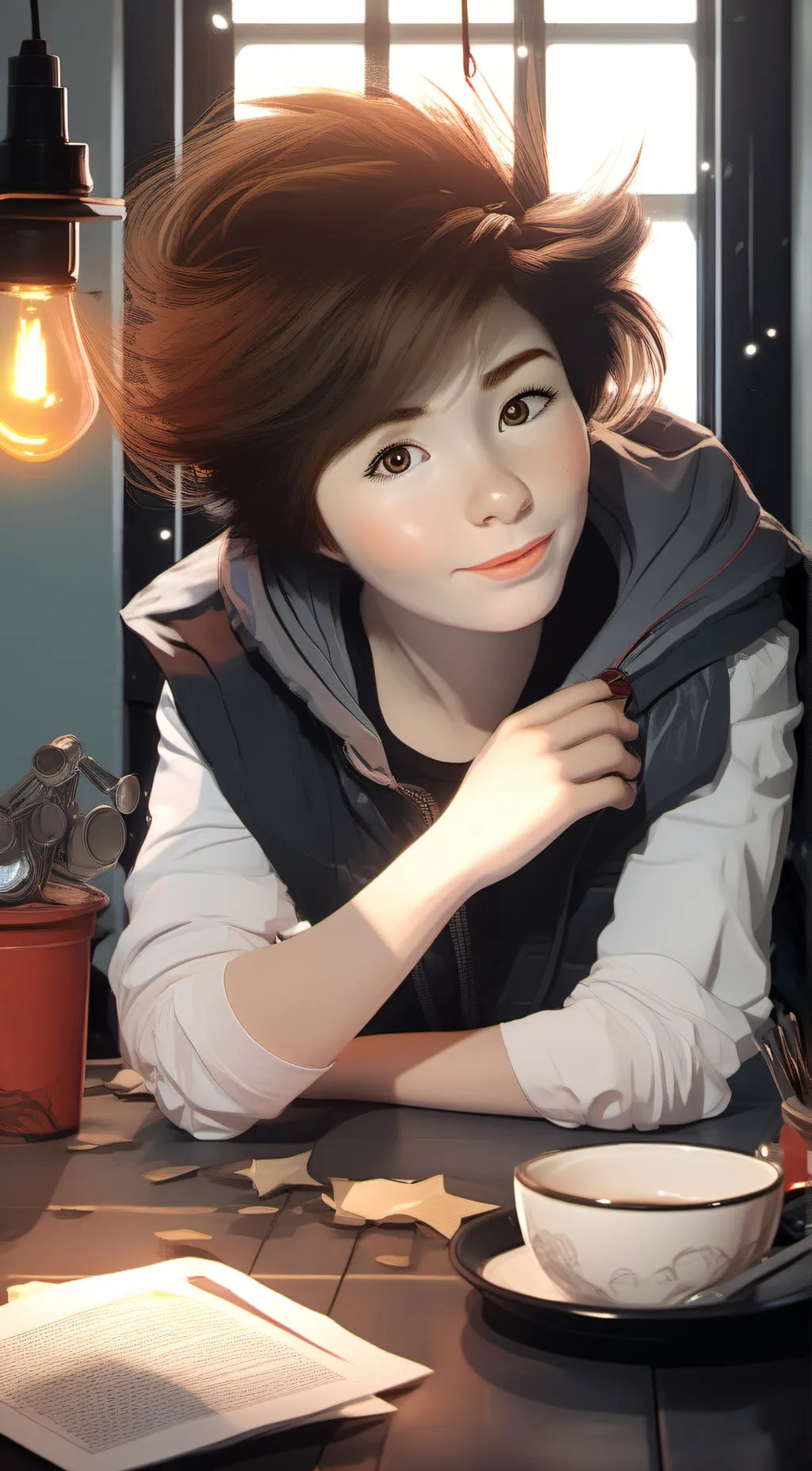 ai character: Justin  background