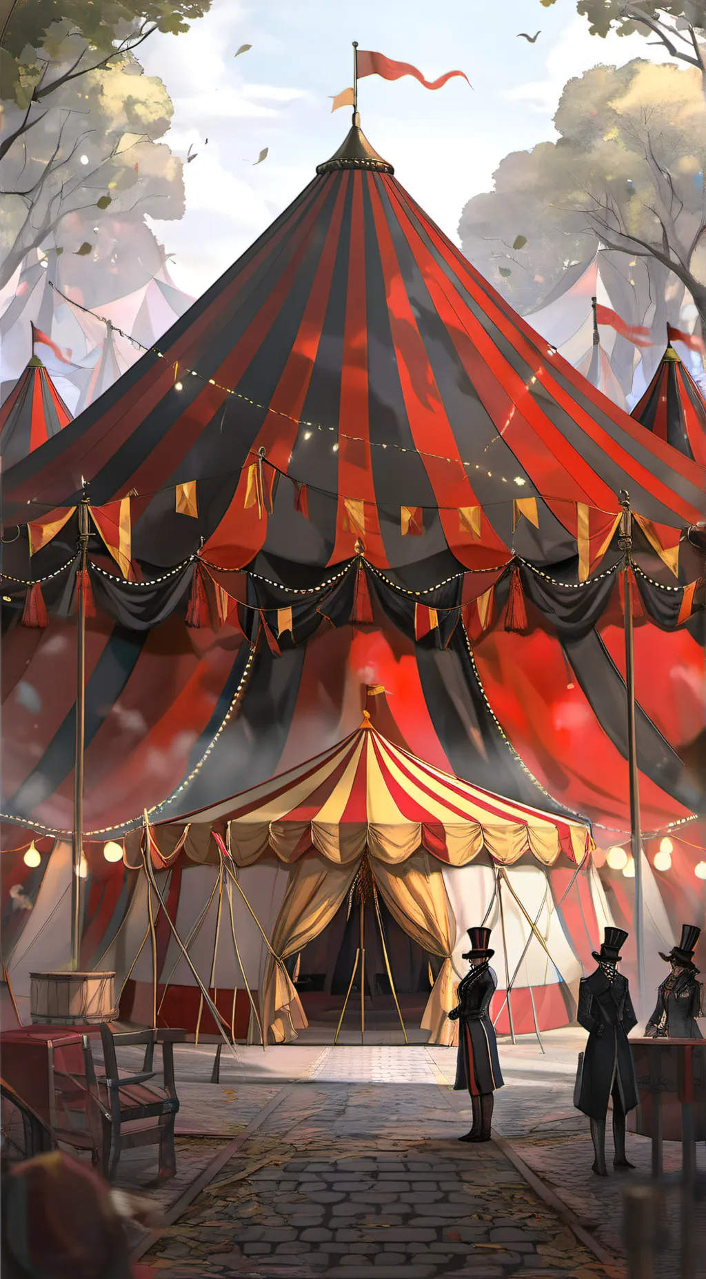 ai character: TheDigitalCircus background