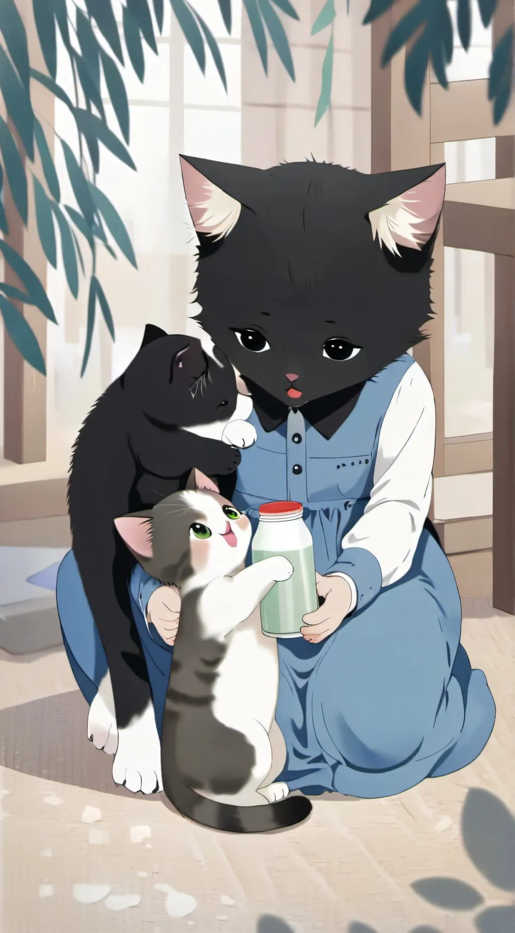 ai character: Kittens  background