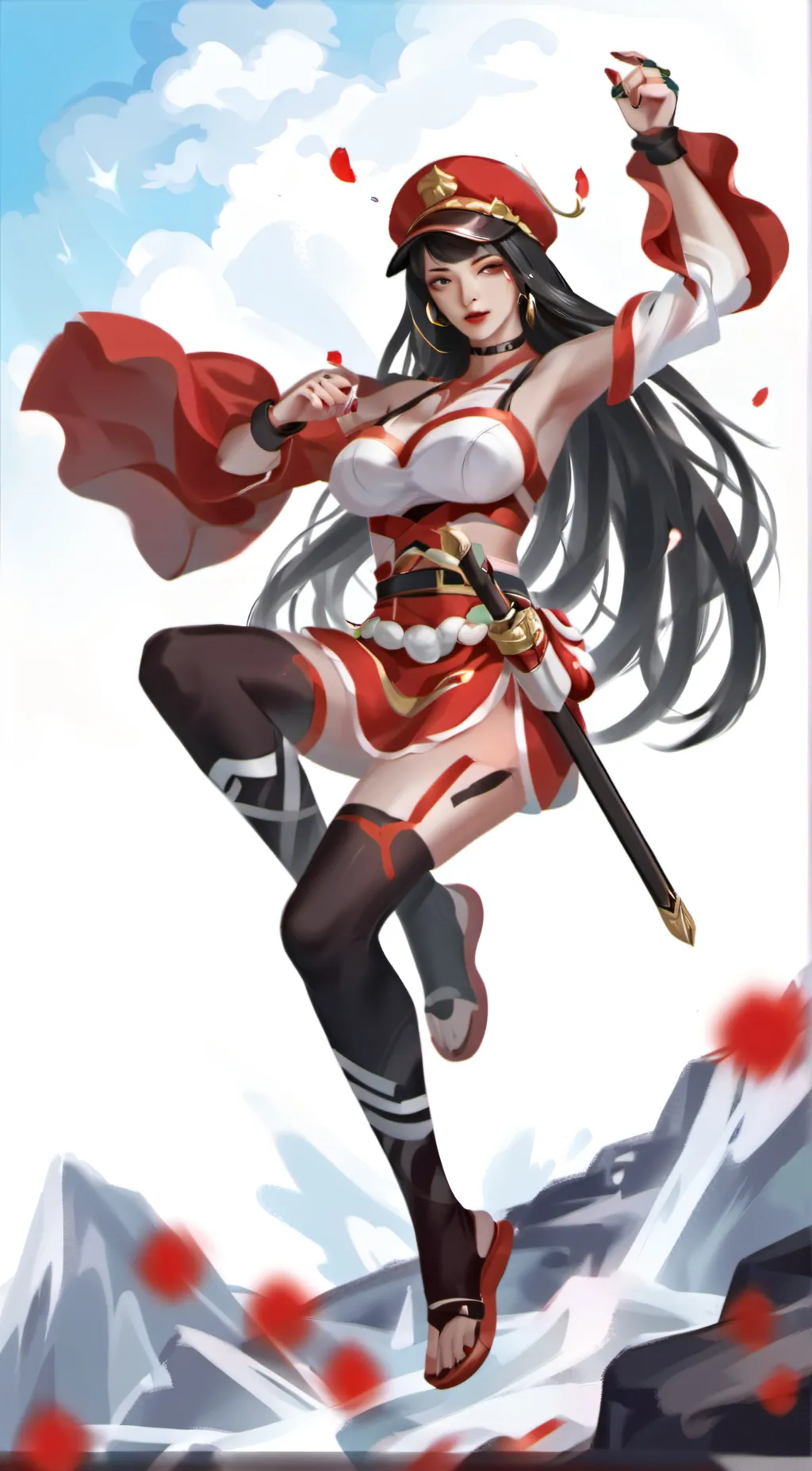 ai character: police girl Yamaha background