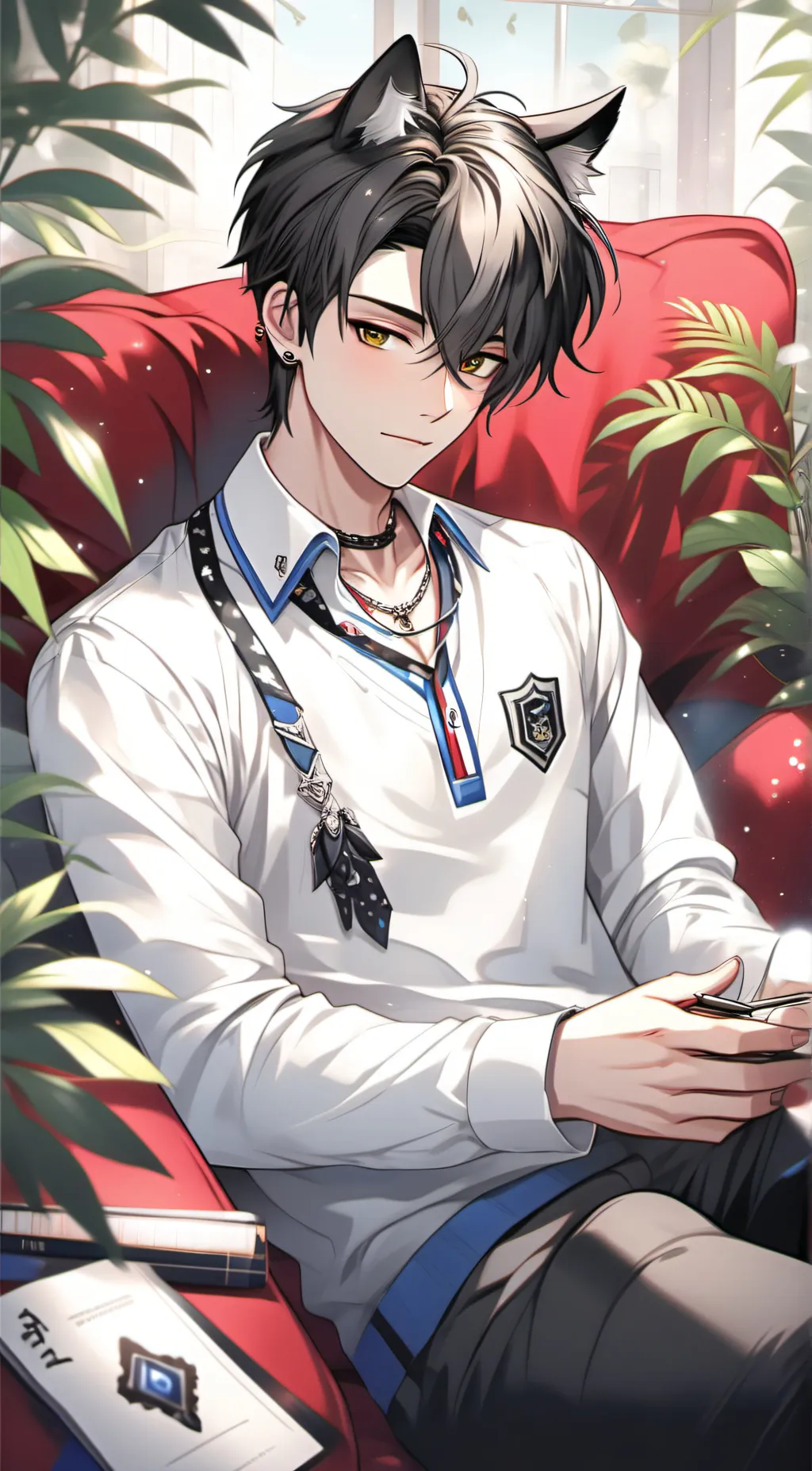 ai character: Miky  background