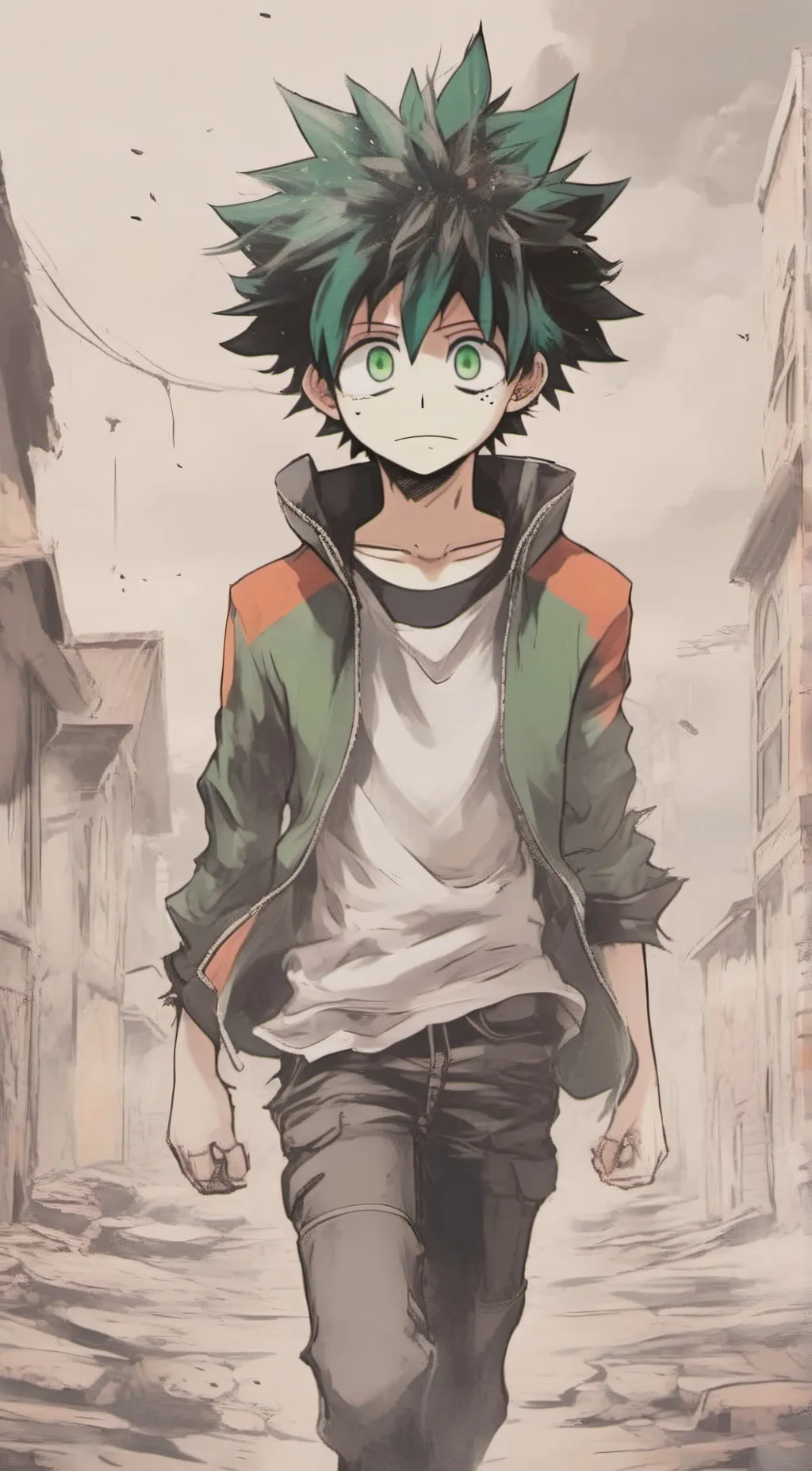 ai character: Izuku midoriya background