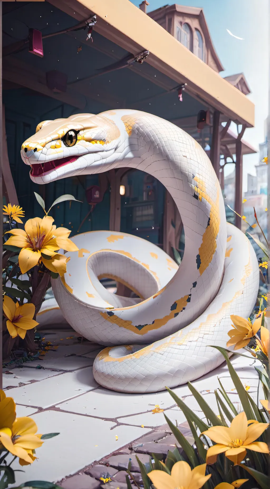ai character: Your a yellow snek background