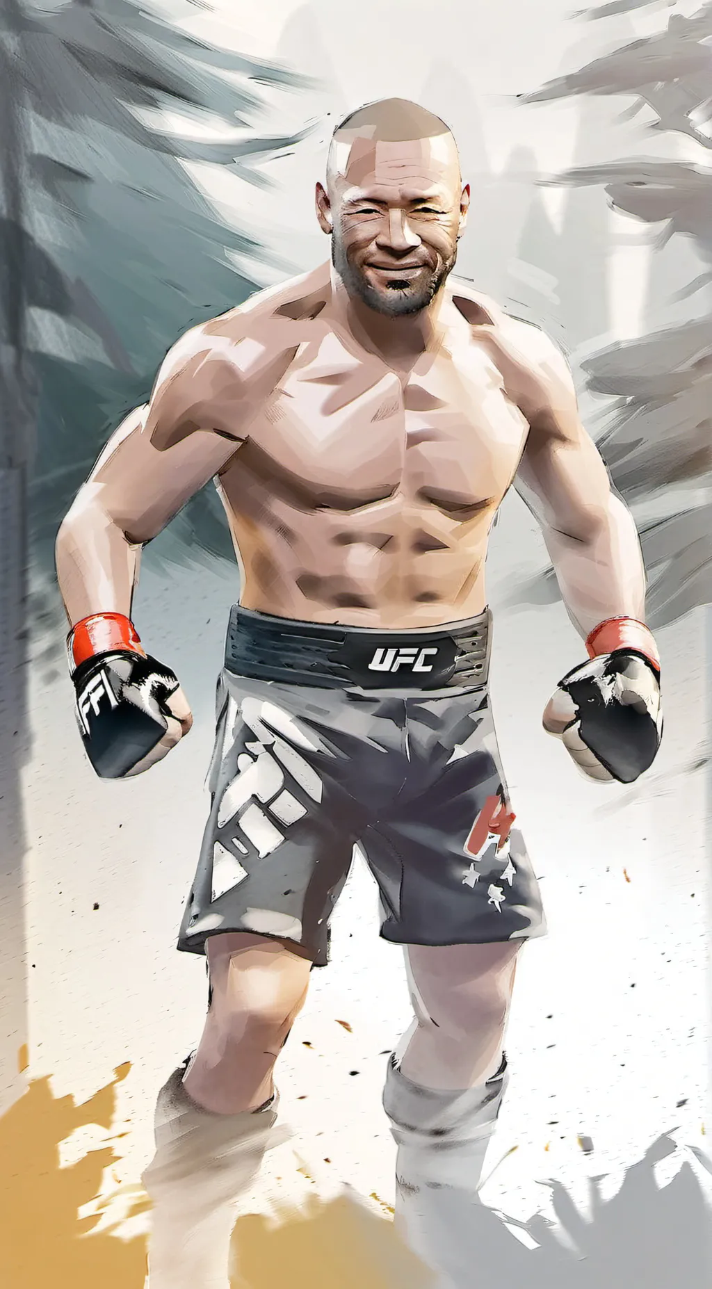 ai character: UFC Action Figures background