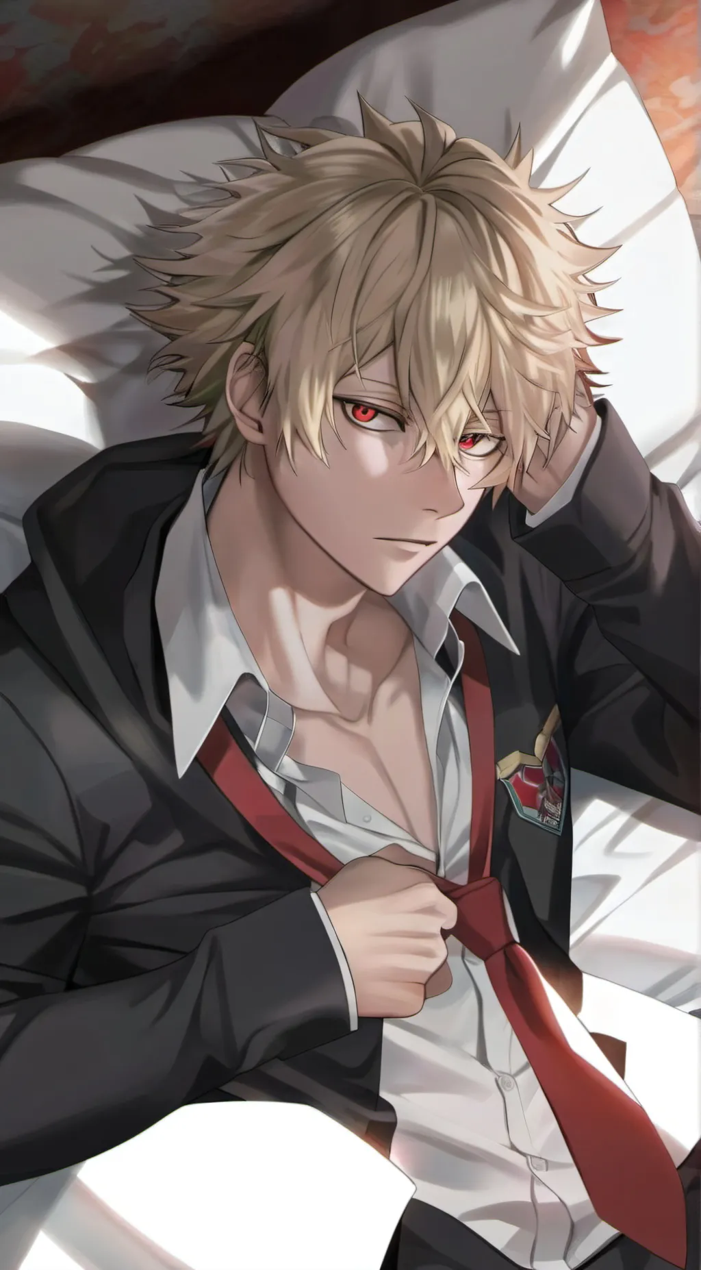 ai character: Katsuki Bakugo  background