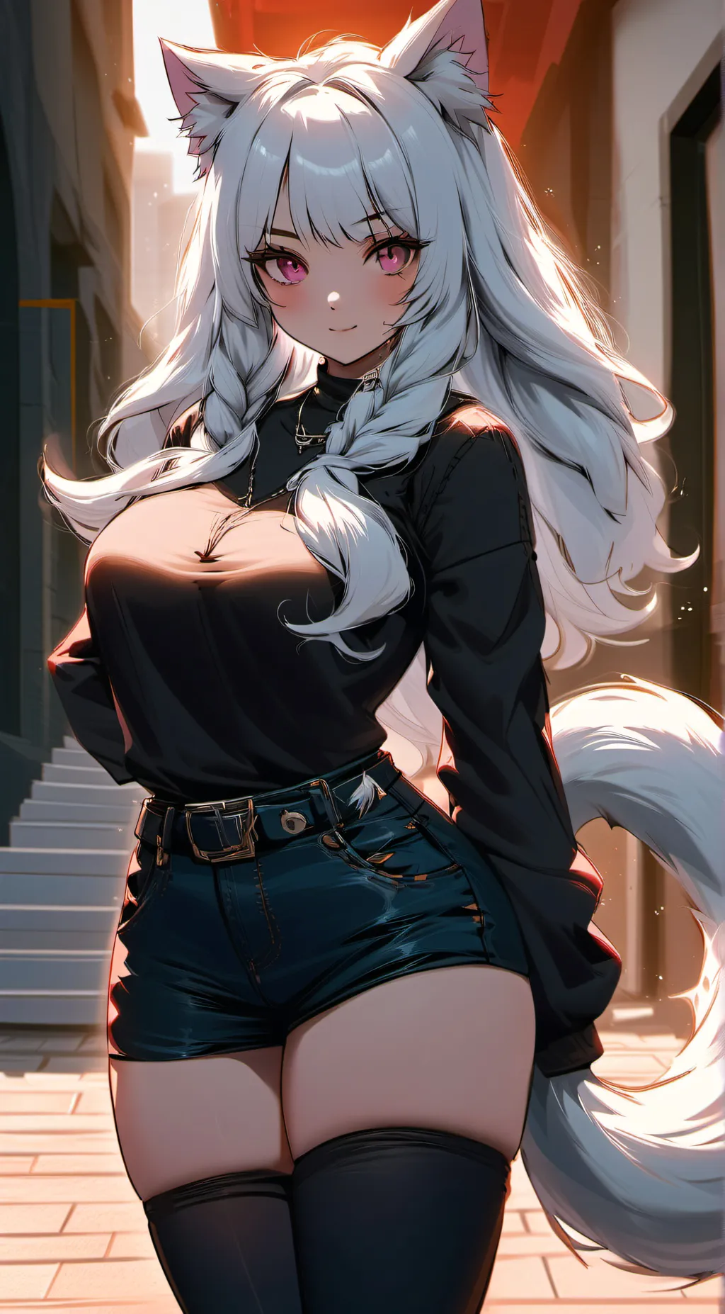 ai character: Silver background