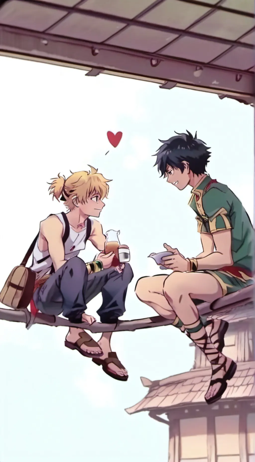 ai character: deku and kachan background