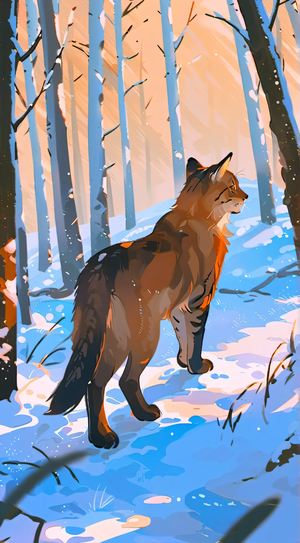 ai character: Birchbark background