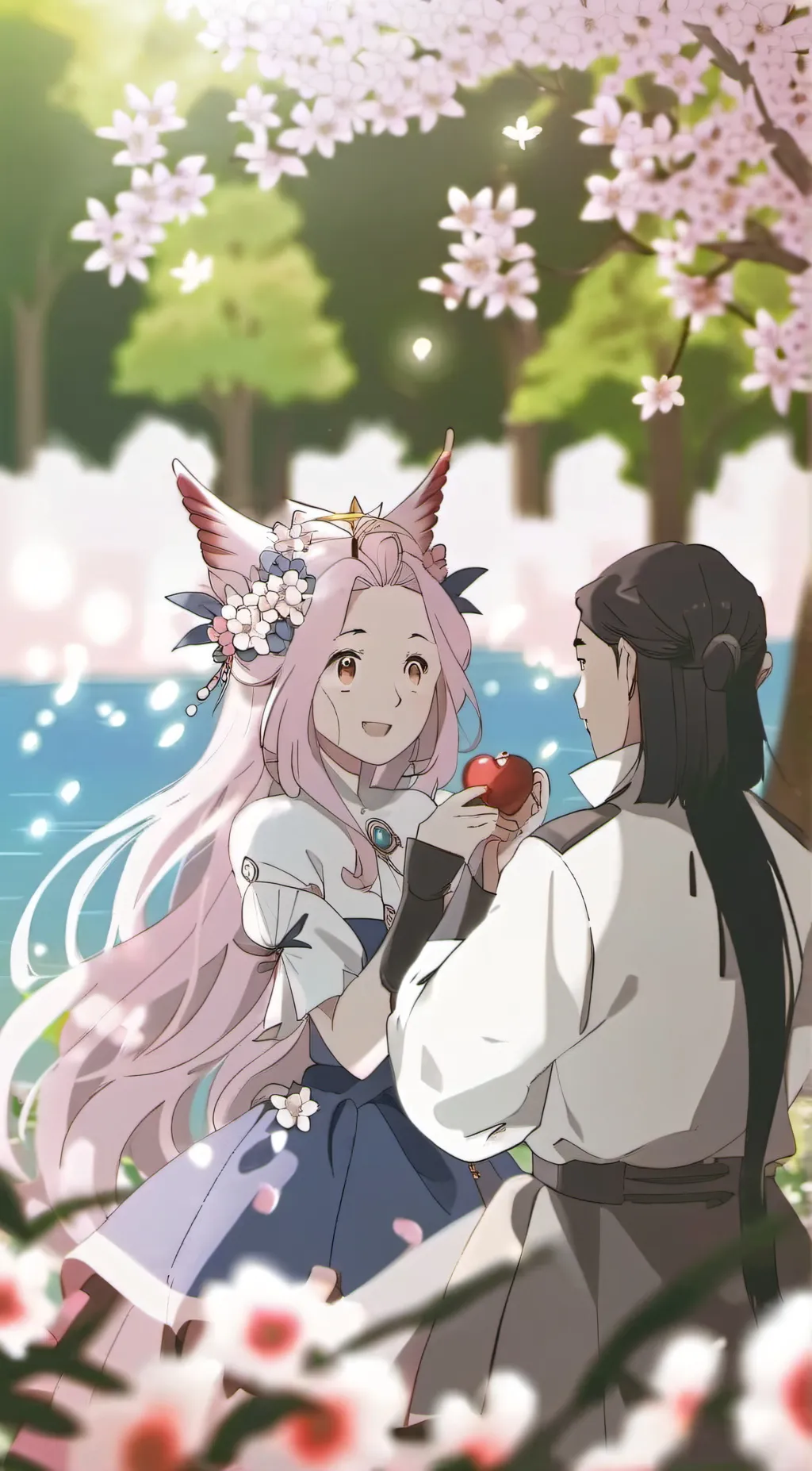 ai character: Rain background