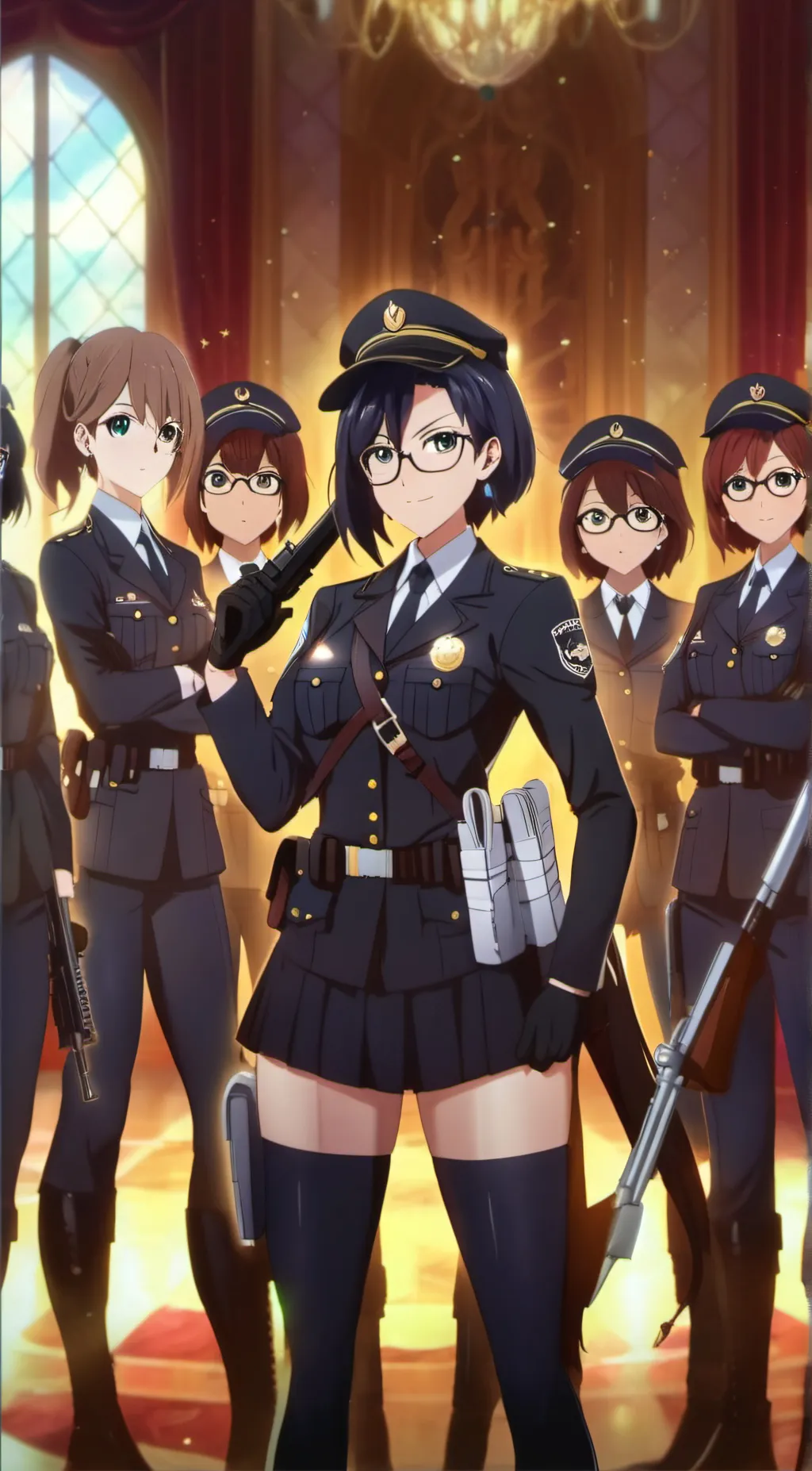 ai character: Female SWAT Team  background