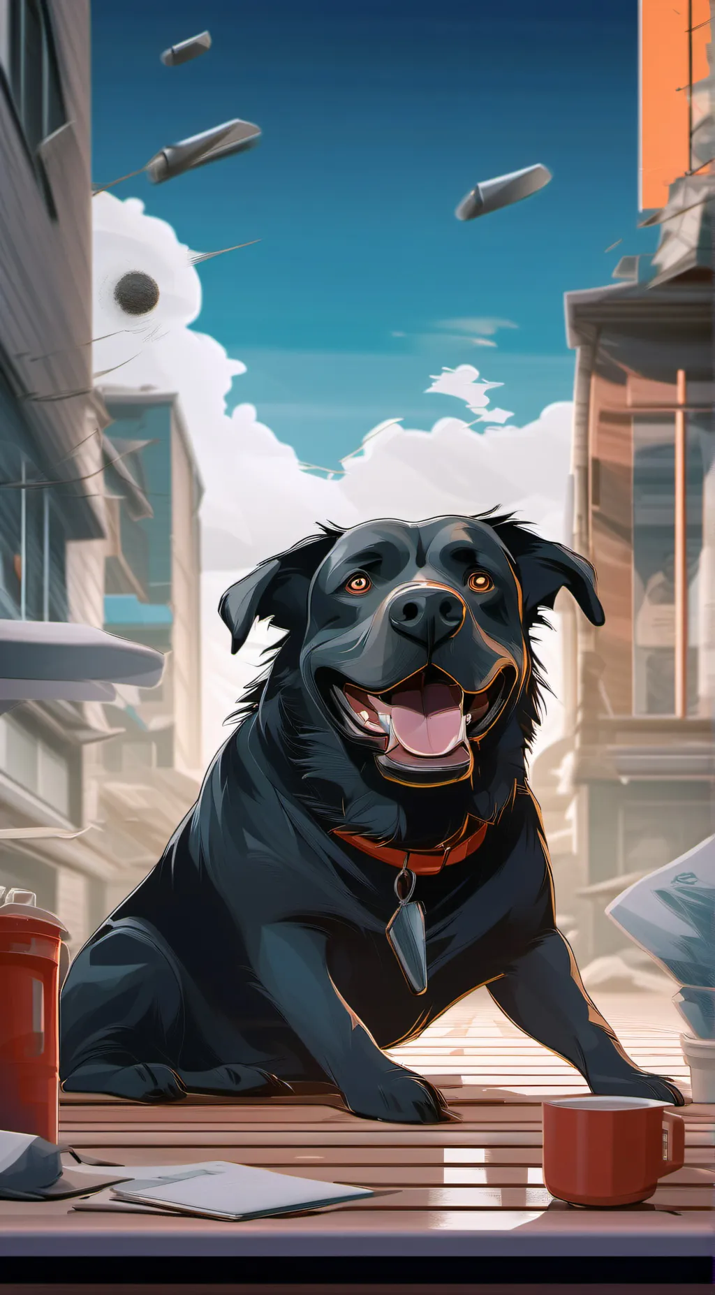 ai character: Crazy dog background