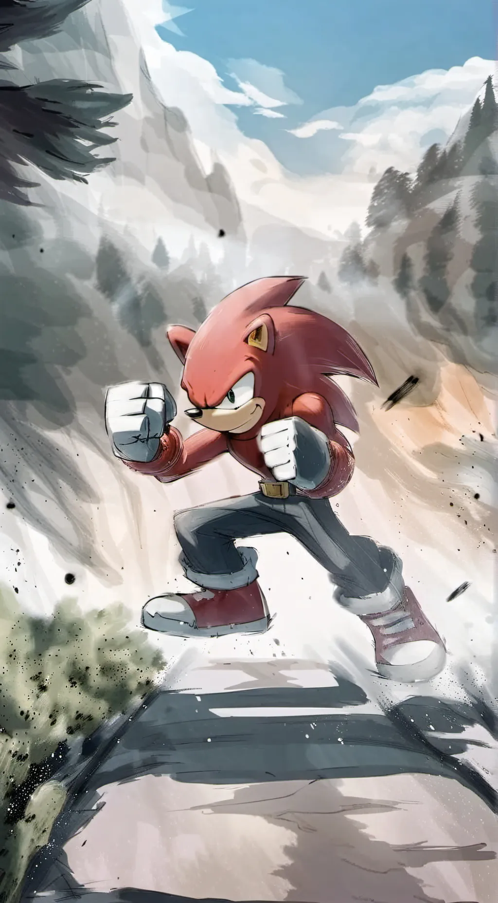 ai character: alastor knuckles background