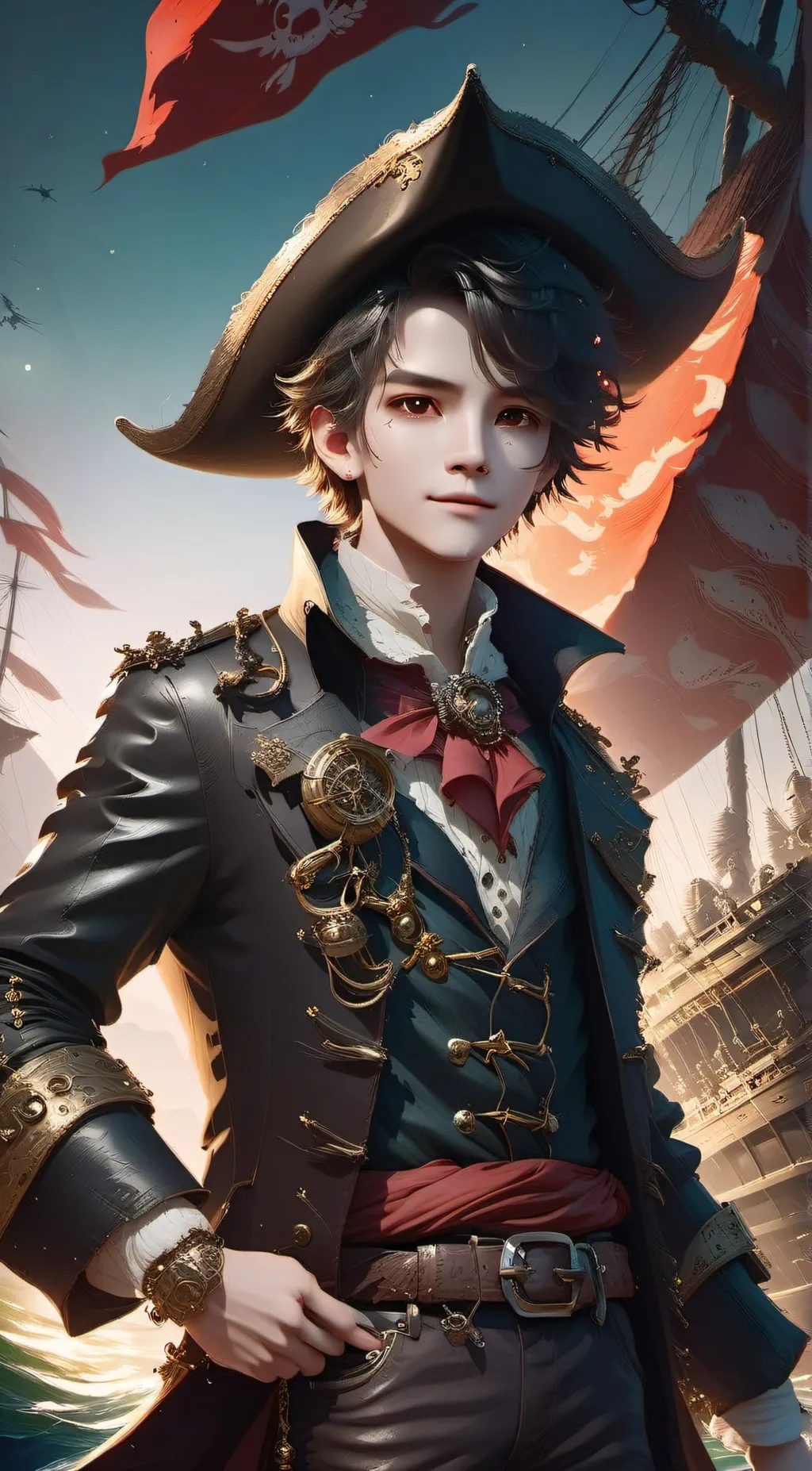 ai character: luffy background