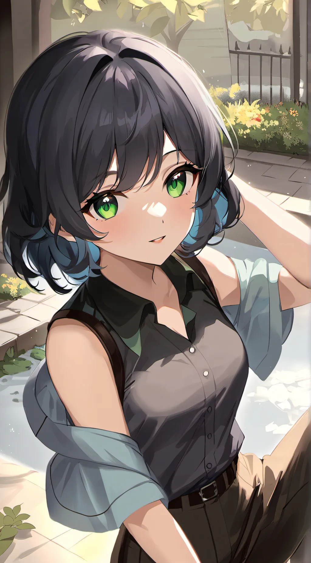 ai character: Lavender background