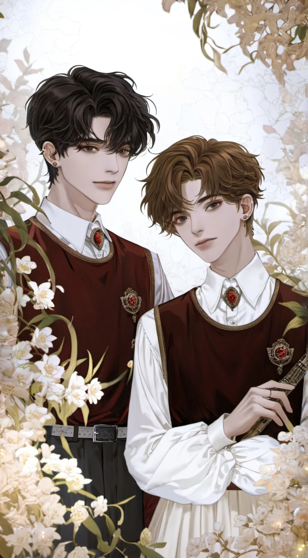 ai character: Louis and Noah  background