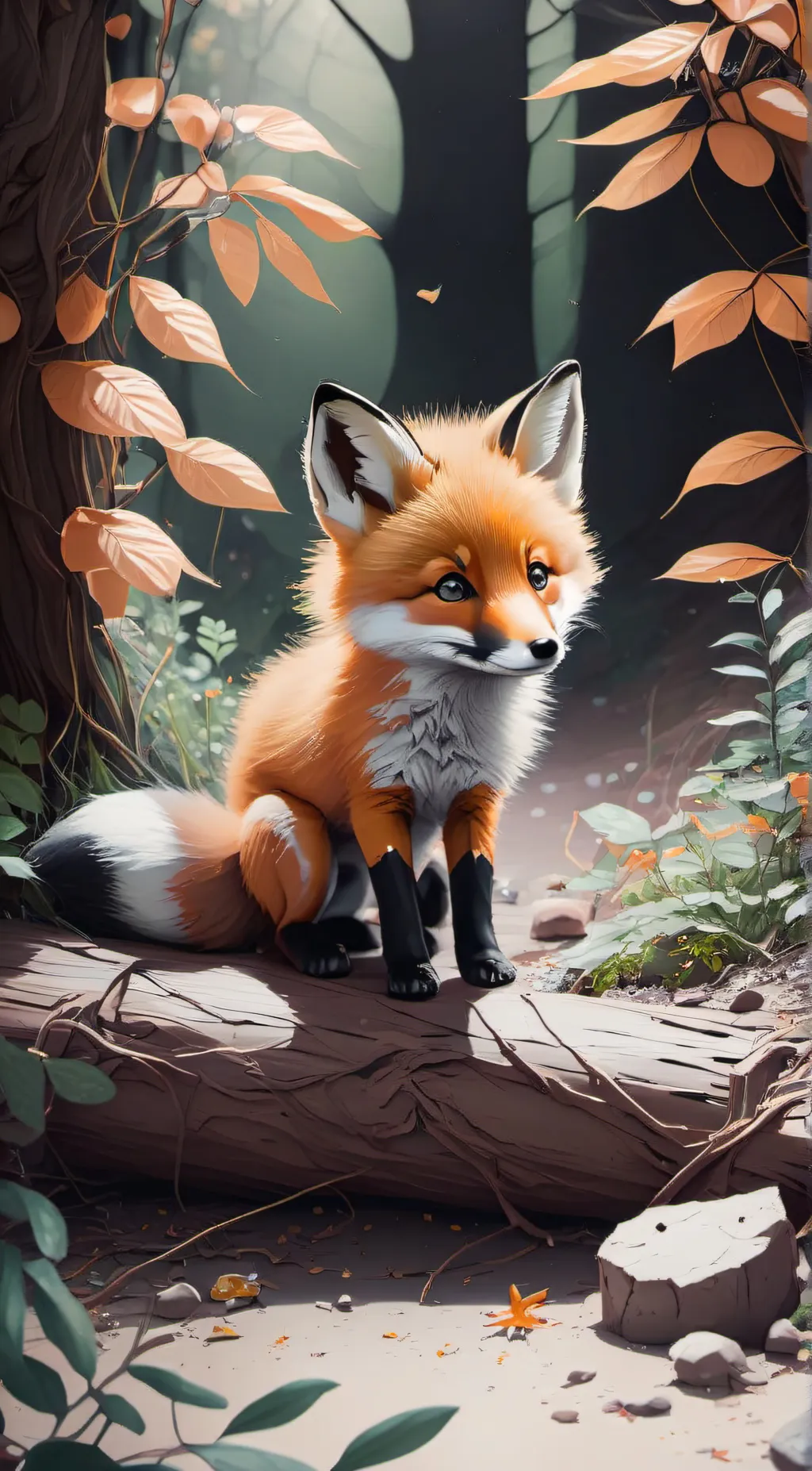 ai character: Life as a fox background