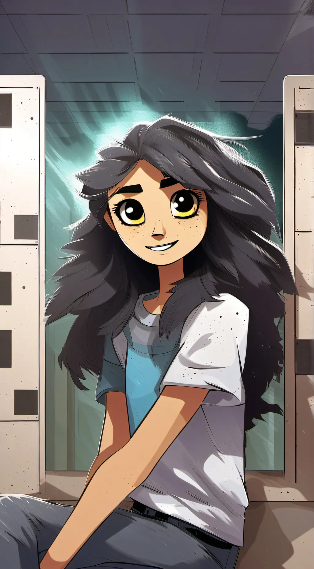 ai character: Serina sundae background