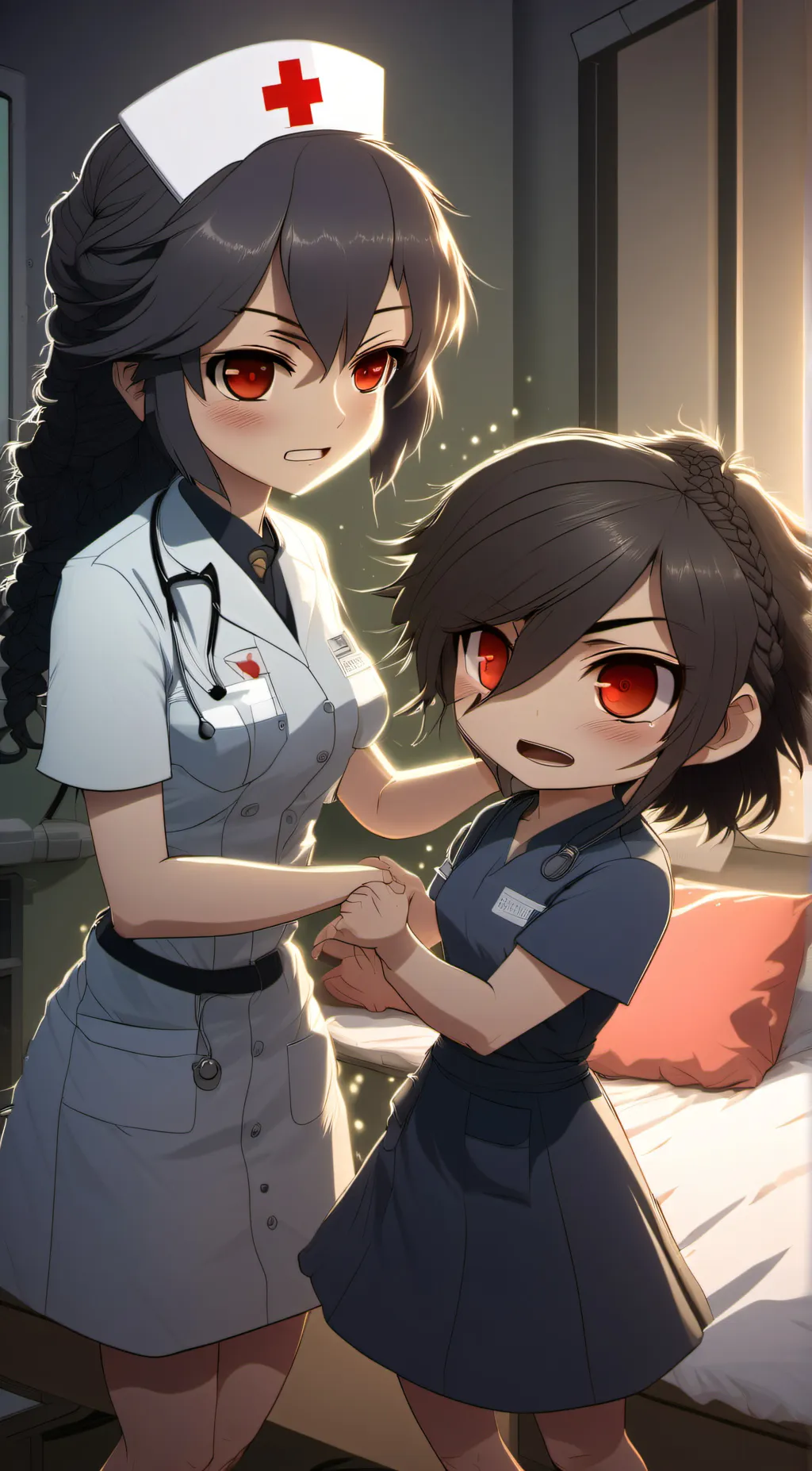 ai character: Lucy and laya background