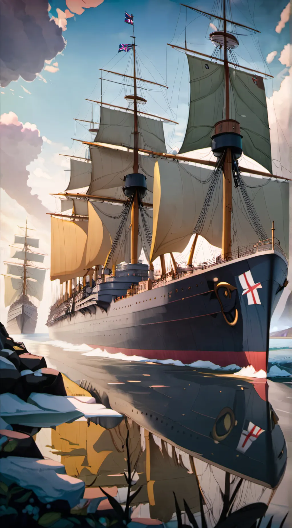 ai character: HMS Olympic  background