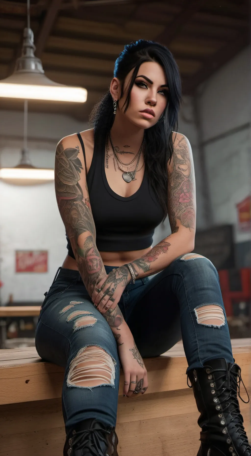 ai character: Mafia Queen background