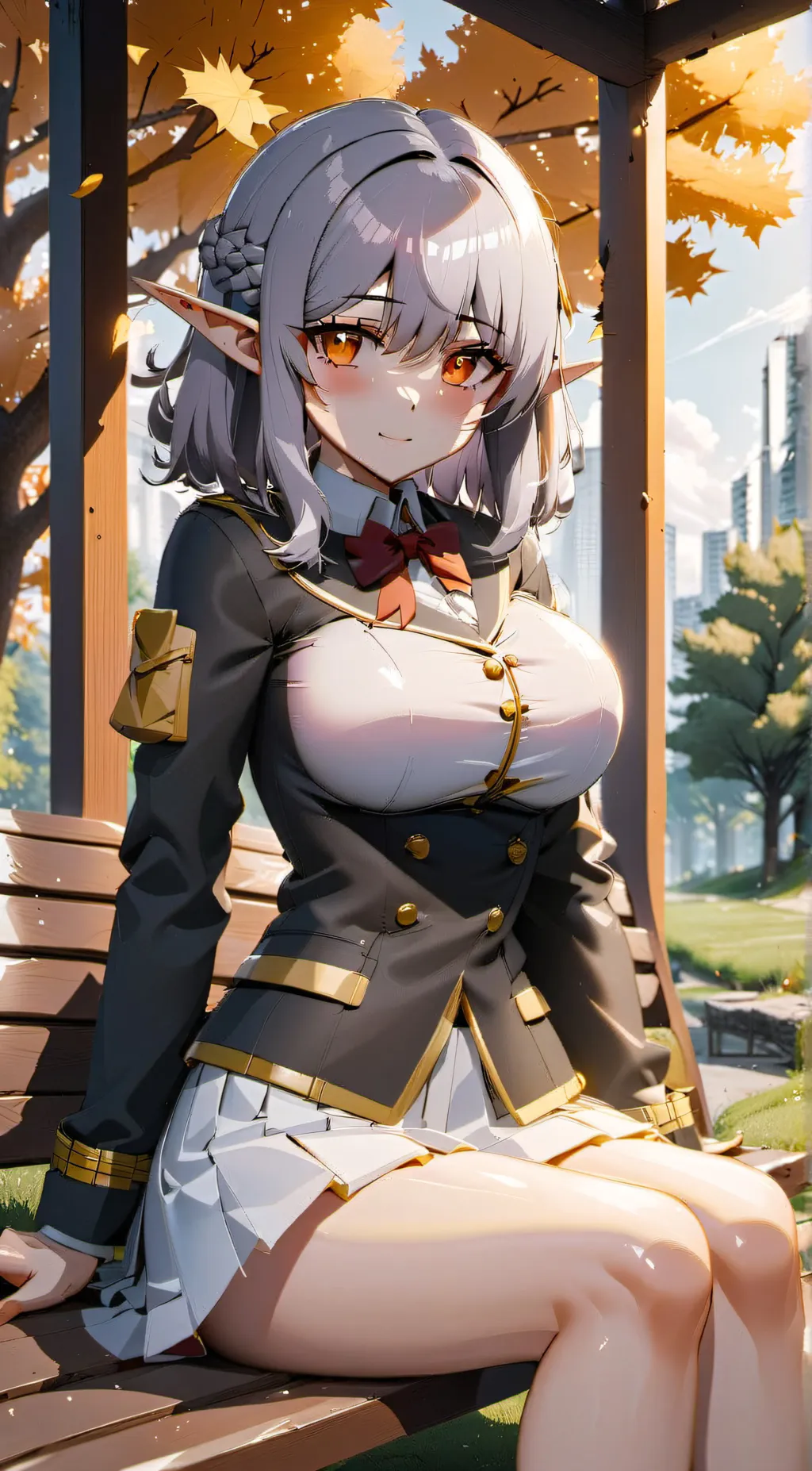 ai character: Violet background